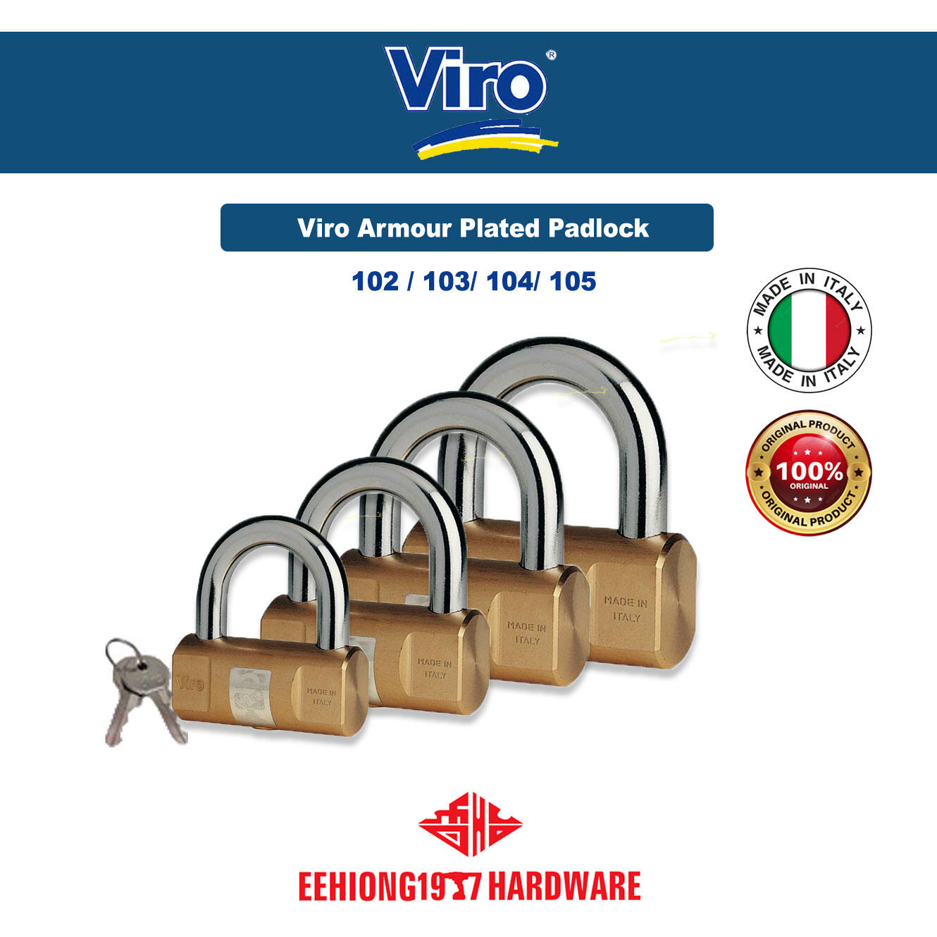 Viro Padlock Art-102 5Mm