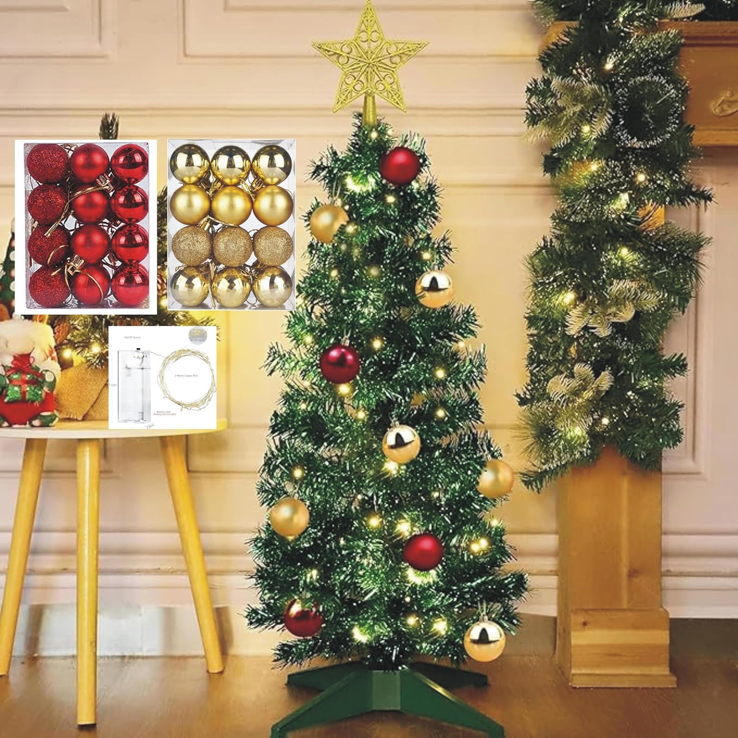 X-Mas Tree 3Feet With Complete Decorationte