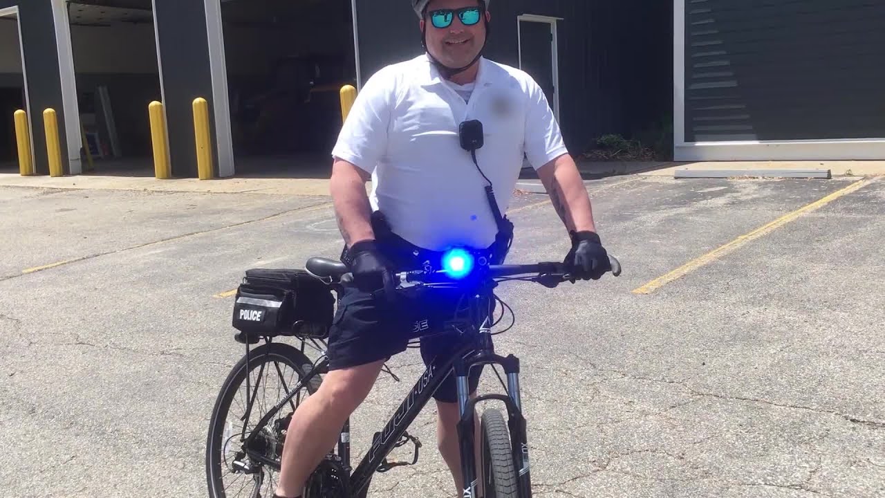 police bike with siren