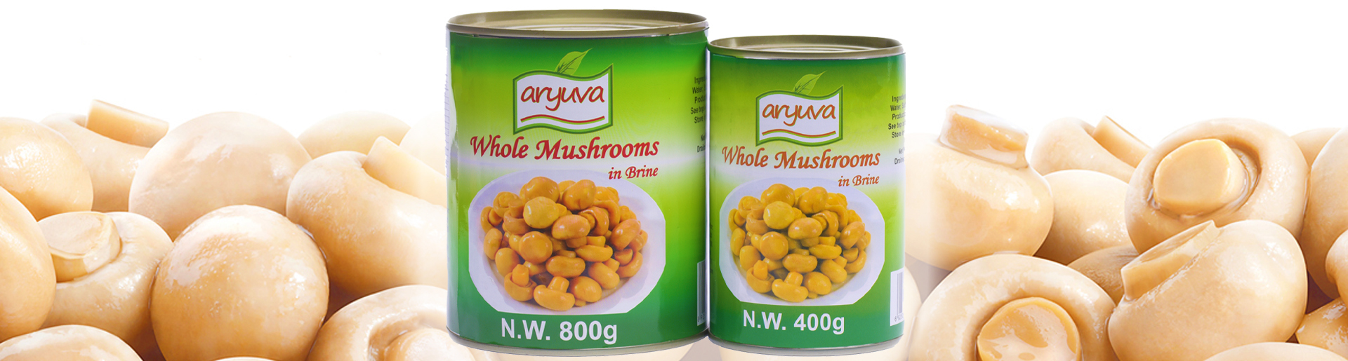 Aryuva Whole Mushrooms 400Gm Can