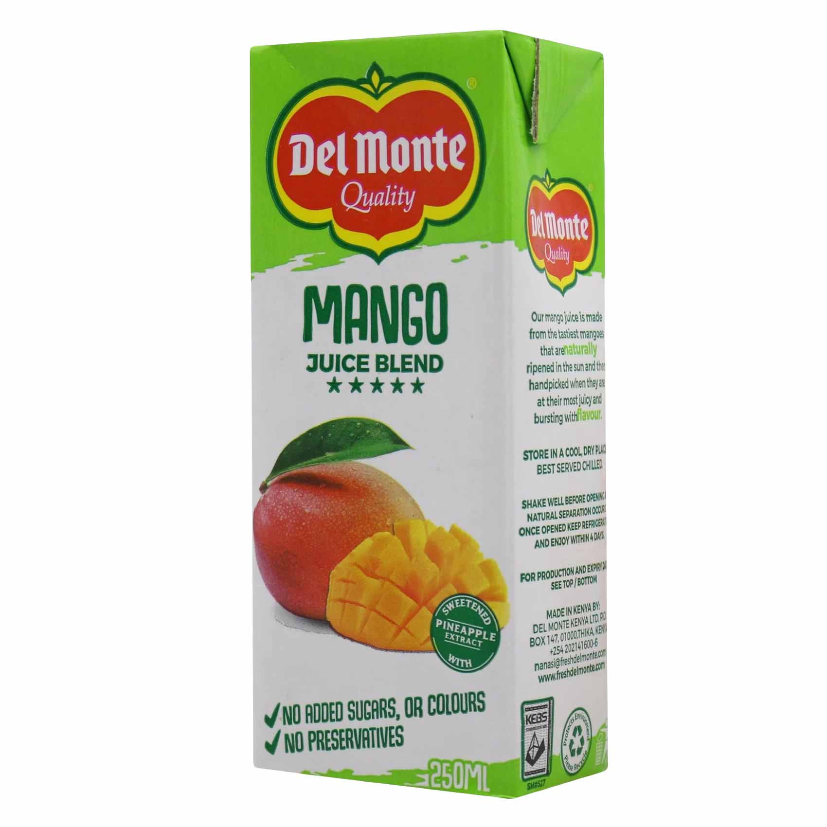 Delmonte Mango/Orange 250Ml