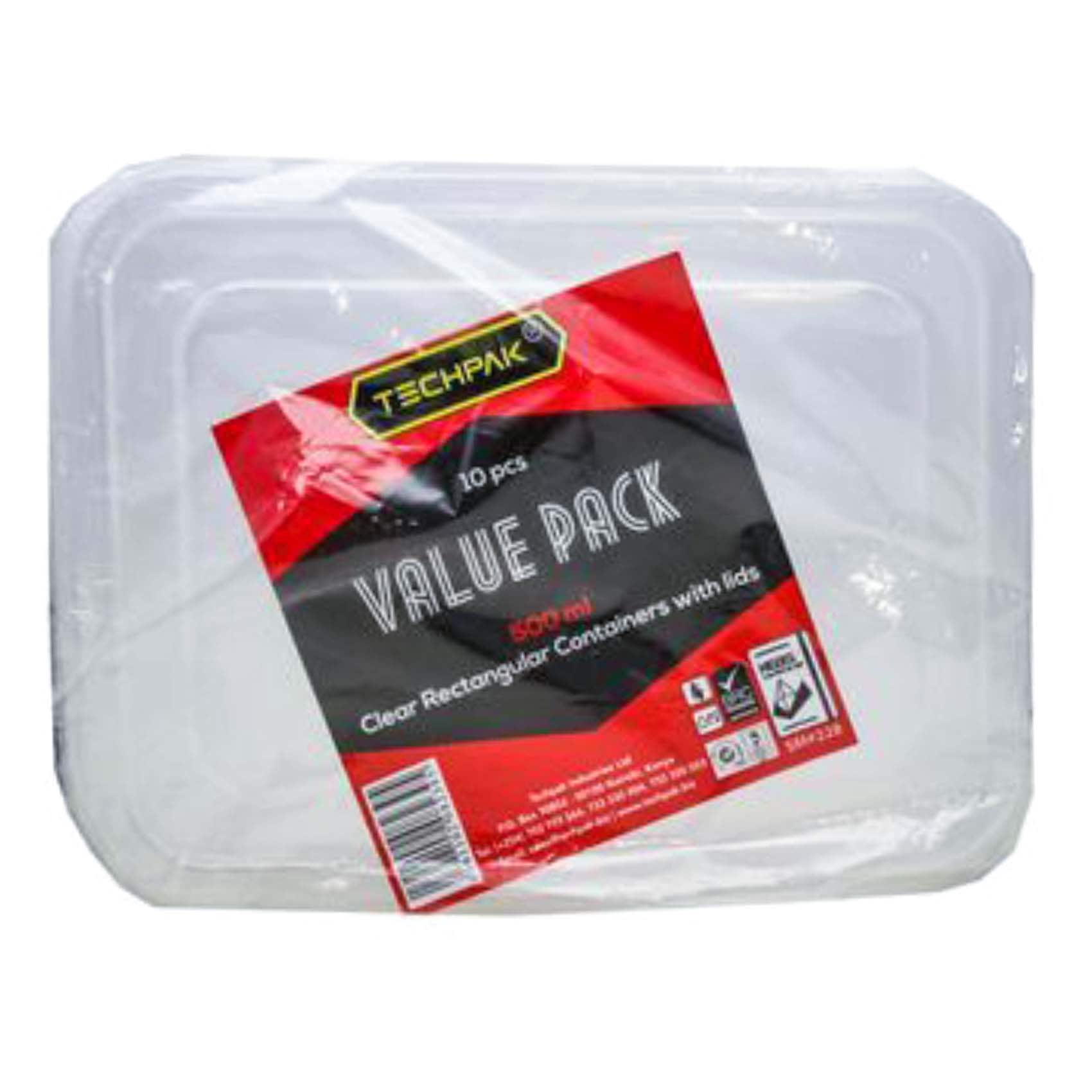 Techpak 5*7 Cont. Punnet Deep 500Ml*10Pcs