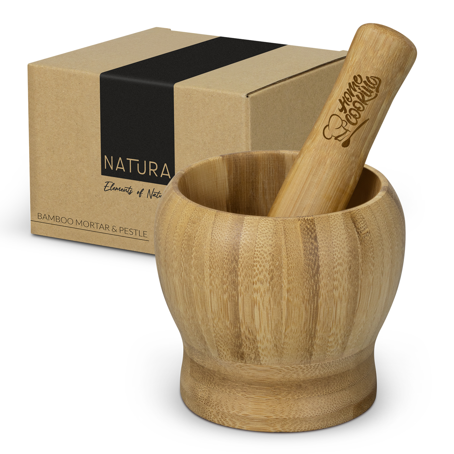 Bamboo Mortar & Pestle Set