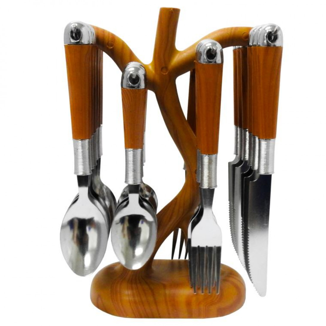 Caspian Wood Cutlery 24Pc No.737