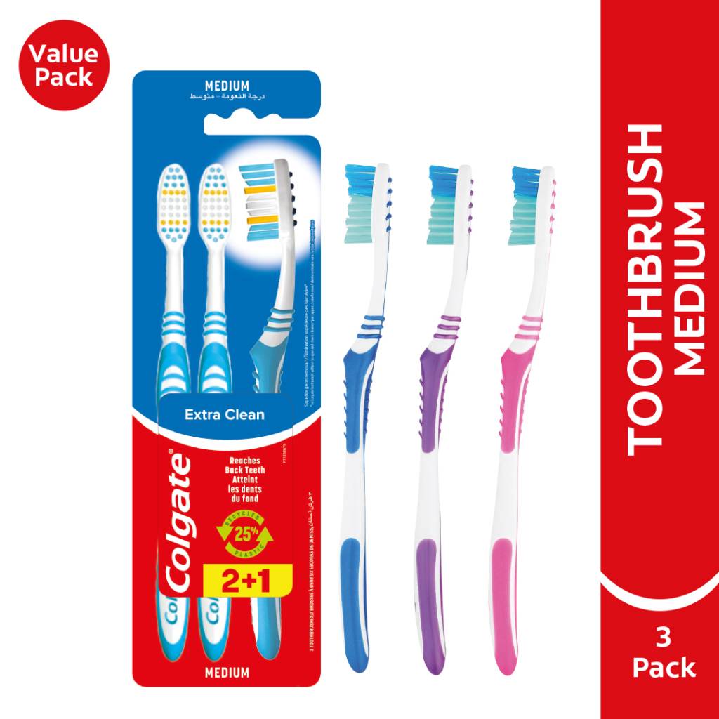 Colgate Extra Clean Medium 2+1