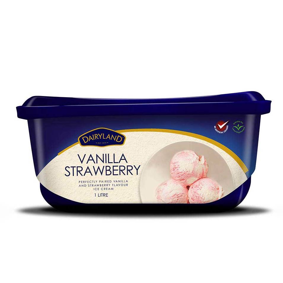 Dairyland Vanilla/Strawberry Ass. 1Ltrs