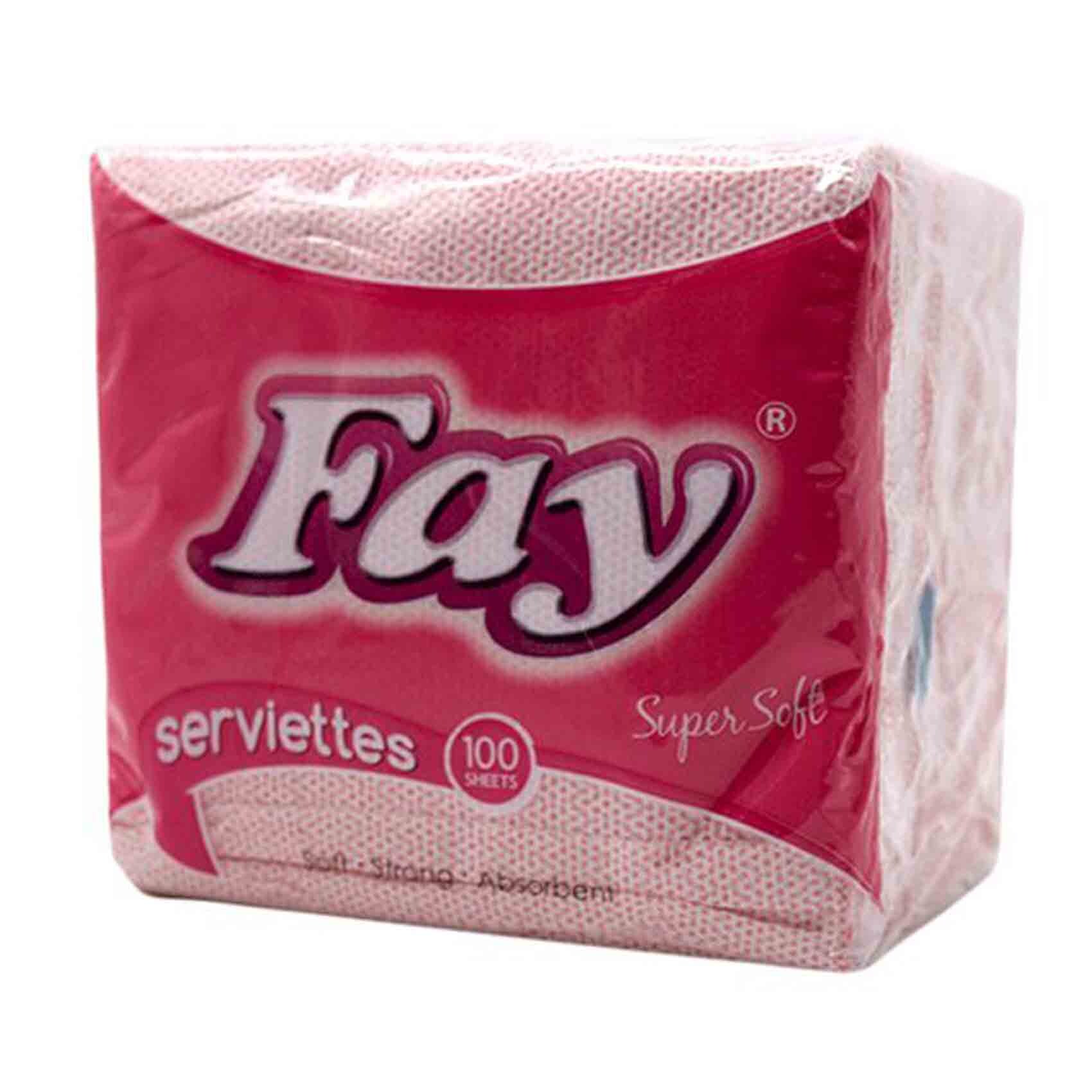 Fay Pink Serviettes 100Pcs