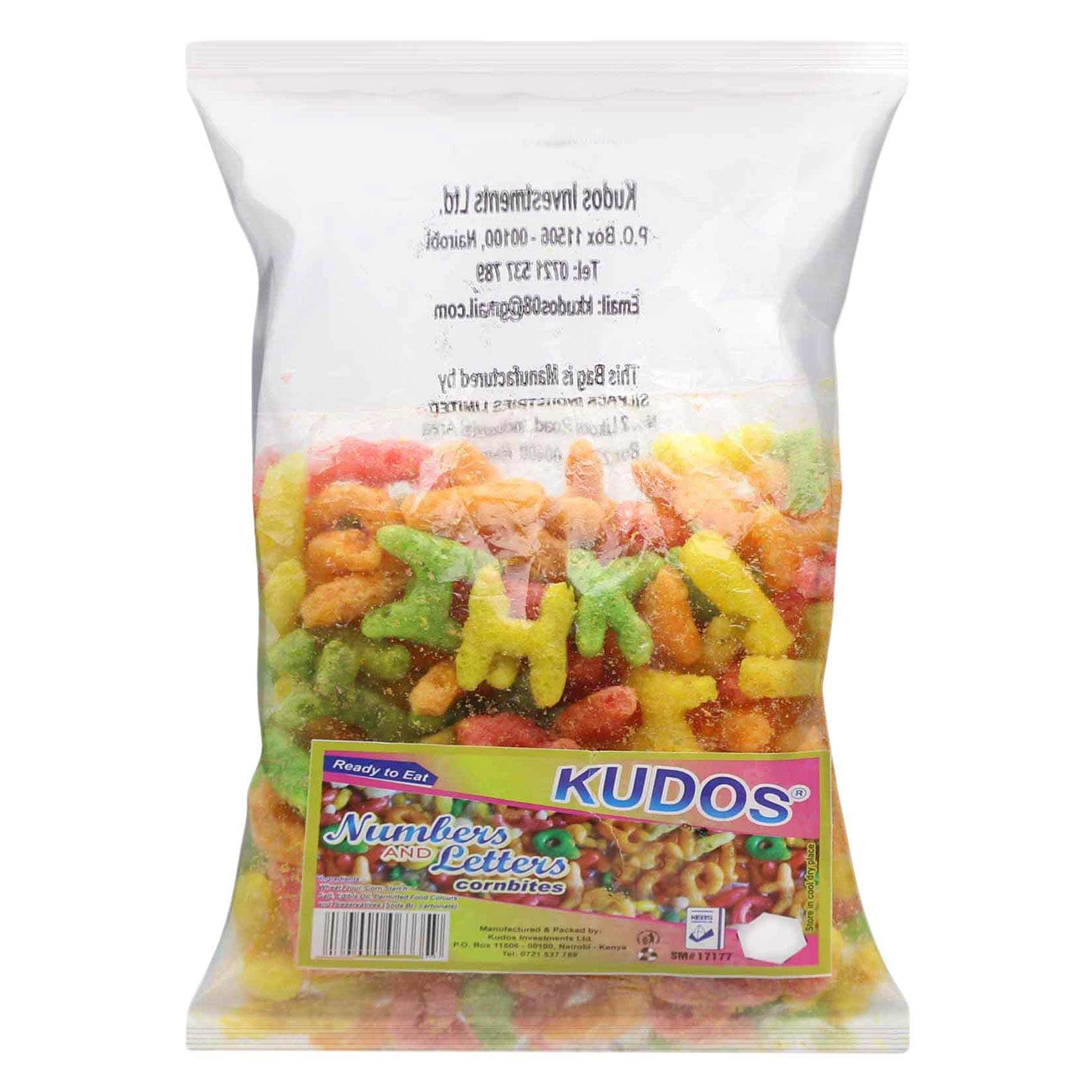 Kudos Numbers/Letters Cornbites 100Gms