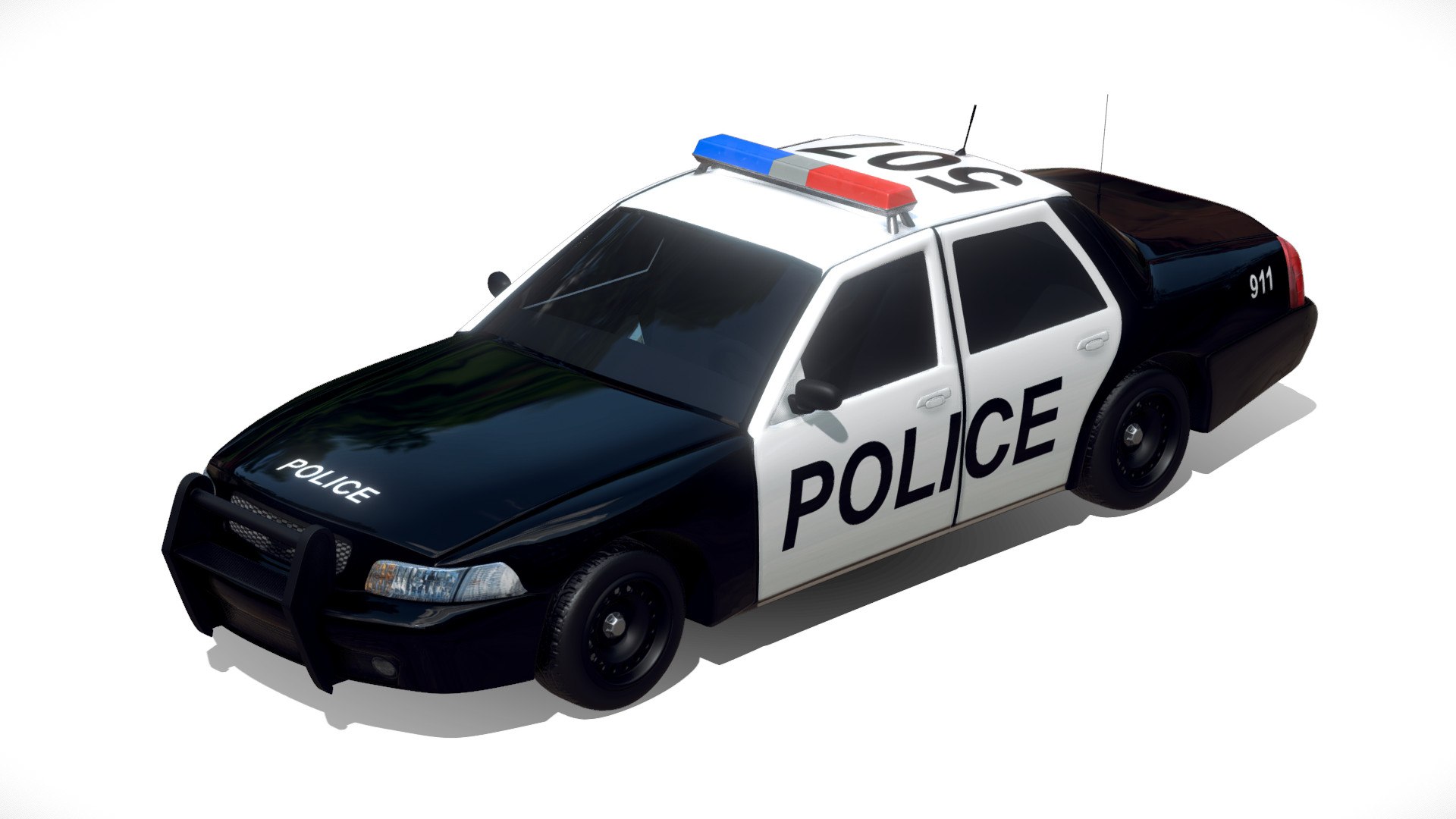 Police Car 3D No 3085