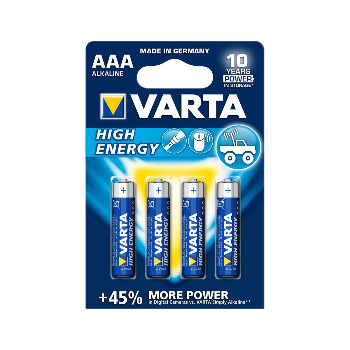 Varta Longlife Power Batt.mn2400 B4 Aaa4S 1.5V