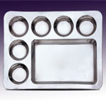 Welhomes S/S 3Com Mess Tray Square