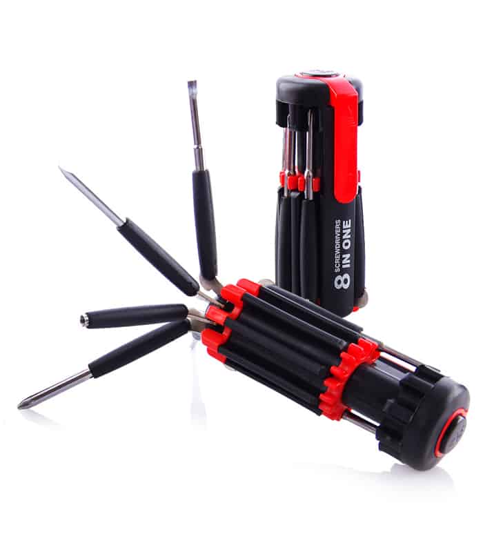 8 In 1 Screw Drivers With Powful Torch
