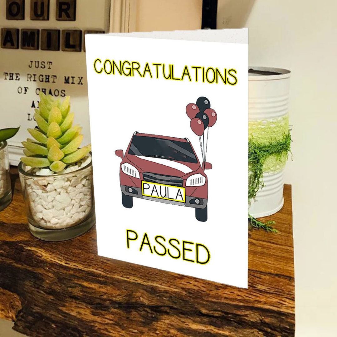 A5 Car Success Card