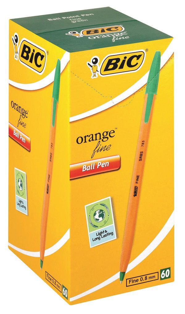 Bic Orange Fne Point Ball Pen Box