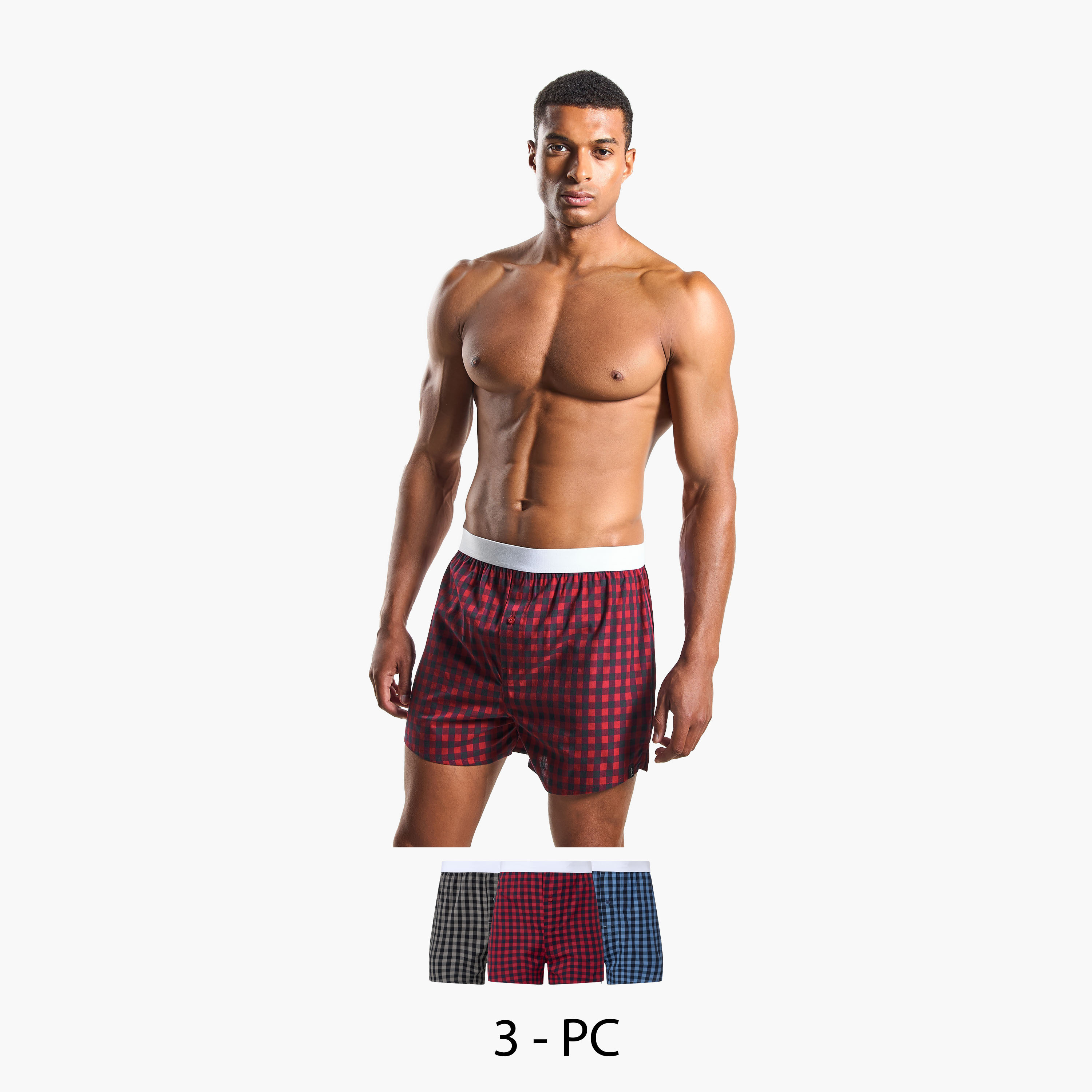 Boys Boxer Checked 3Pcs