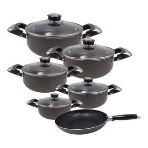 Chef Master E/H Sufuria Black Flat 4Pcs Set