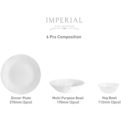 Dela Opalware 10 D/P Plain (Imperial)