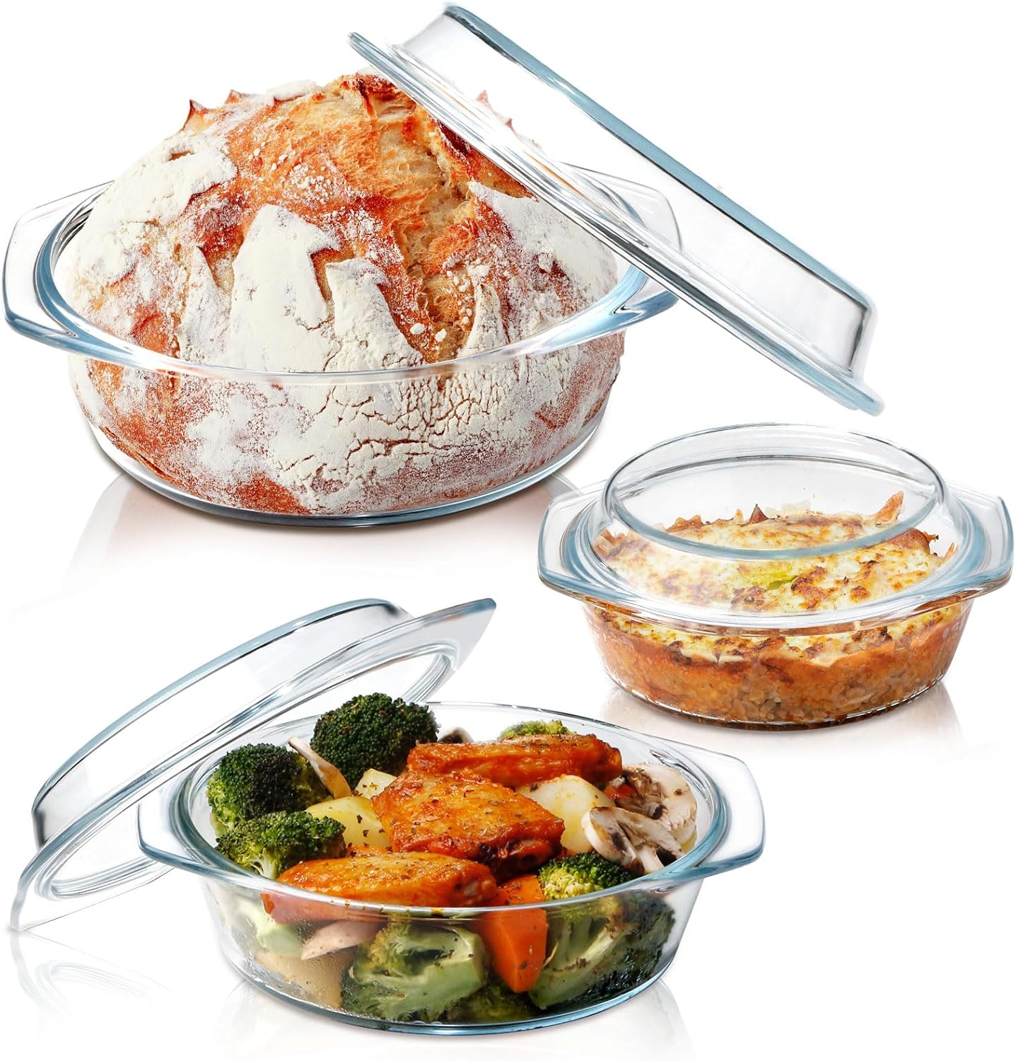 Deli Clear Casserole+Lid 1.26Ltr