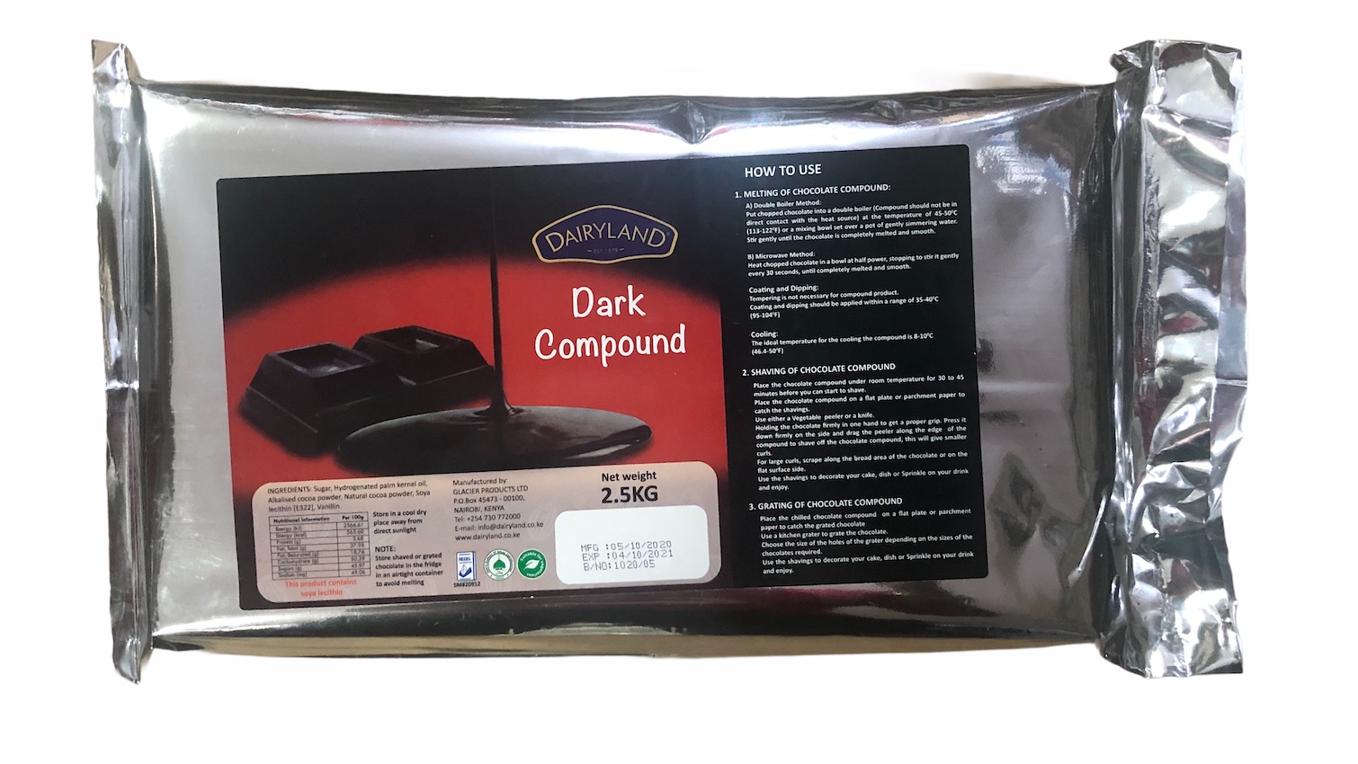 D/Land Dark Compound Chocol. 2.5Kg