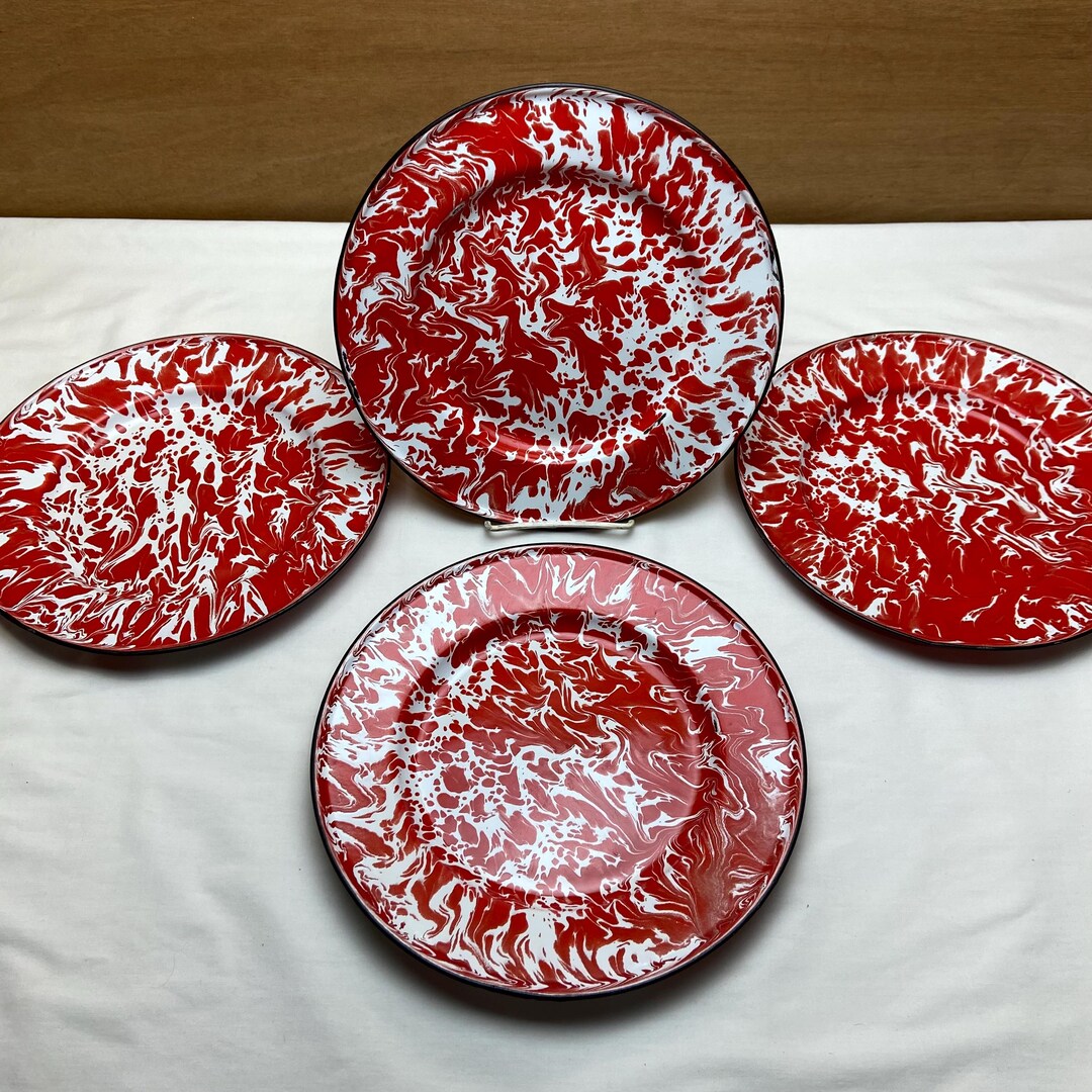 Etsy Red Sqr Dinner Plate 11.5 D1614