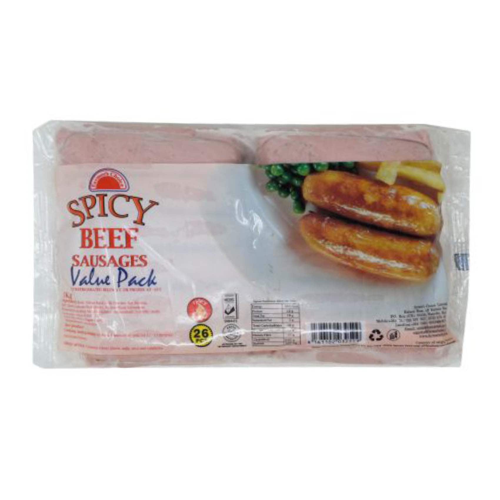 Farmers Choice Spicy Beef Sausages V/P 1Kg