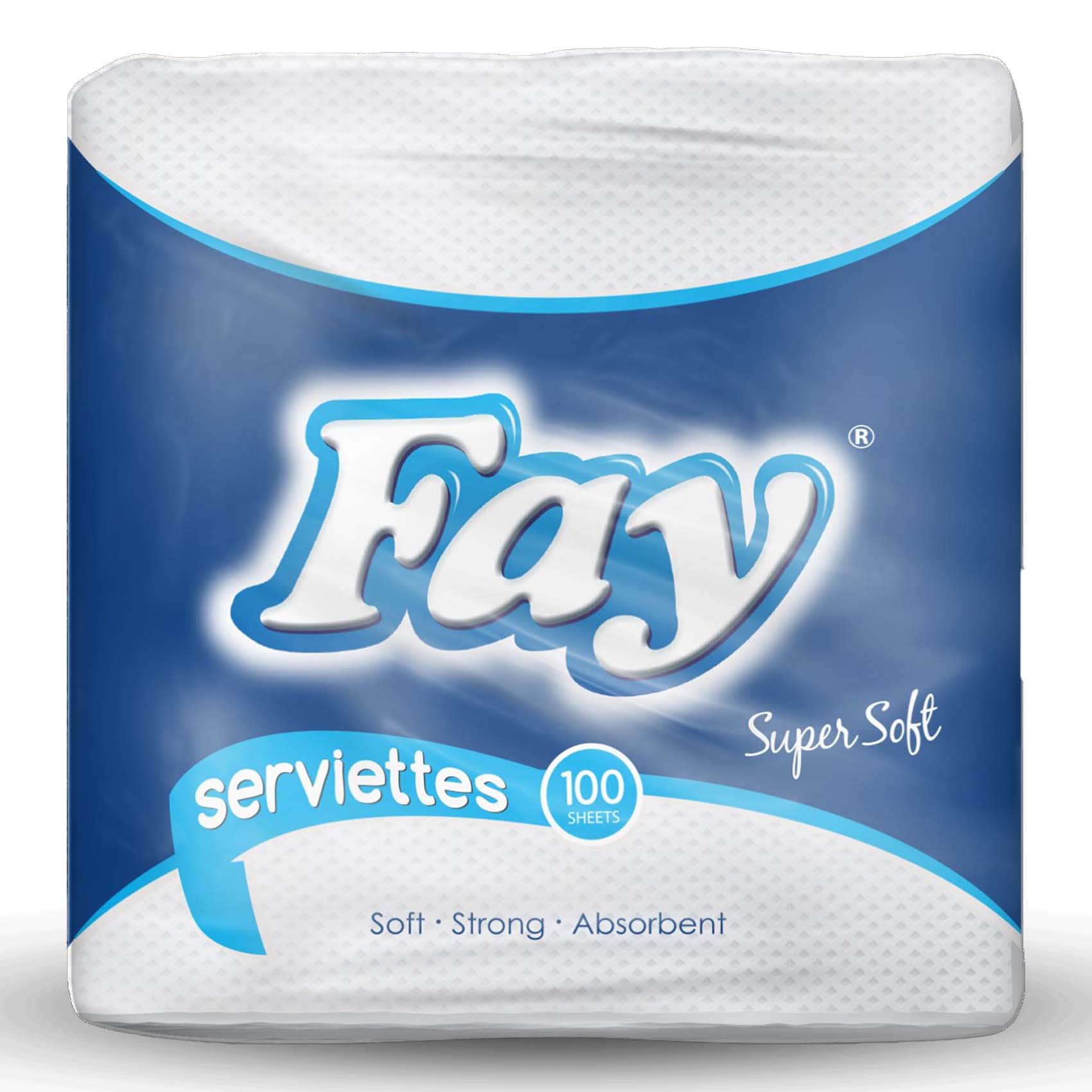Fay White Serviettes 100Pcs