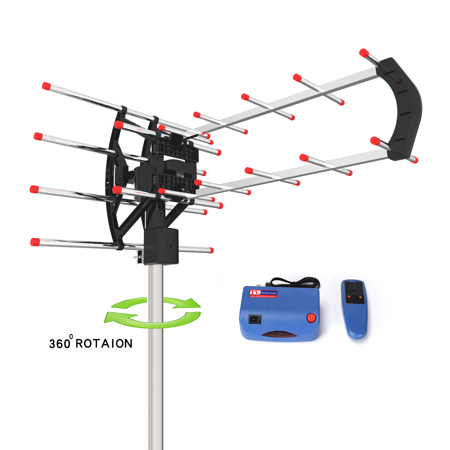 Gld Tv. Remote Rotatable Antena