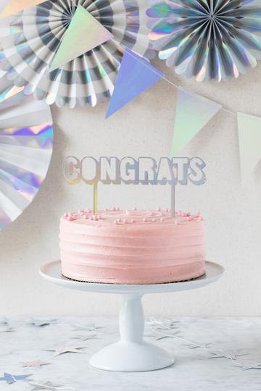 Happy Party Congrat. Cake Topper