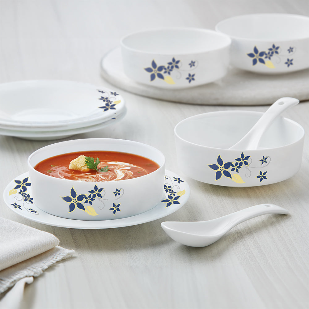 Larah Borosil Soup Bowl+Saucer+Spoon
