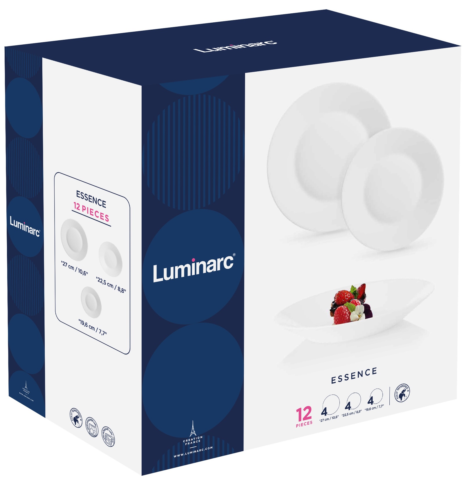Luminarc Temp. Wht Essence Din Plain