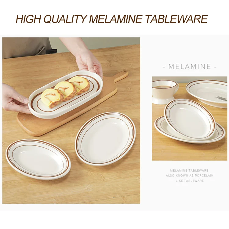 Melamine Oval Plate Small Y-21332
