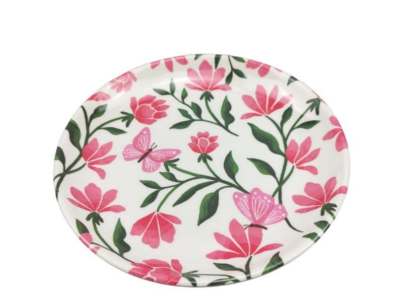 Melamine Plate Flowered P-2238