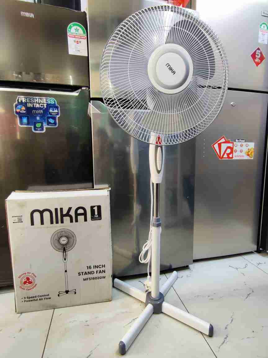 Mika Stand Fan 16 Wht&Slv Mfs1623/Ws
