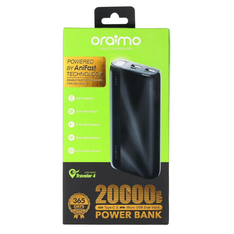 Oraimo Power Bank 20000Mah Opb-P204D