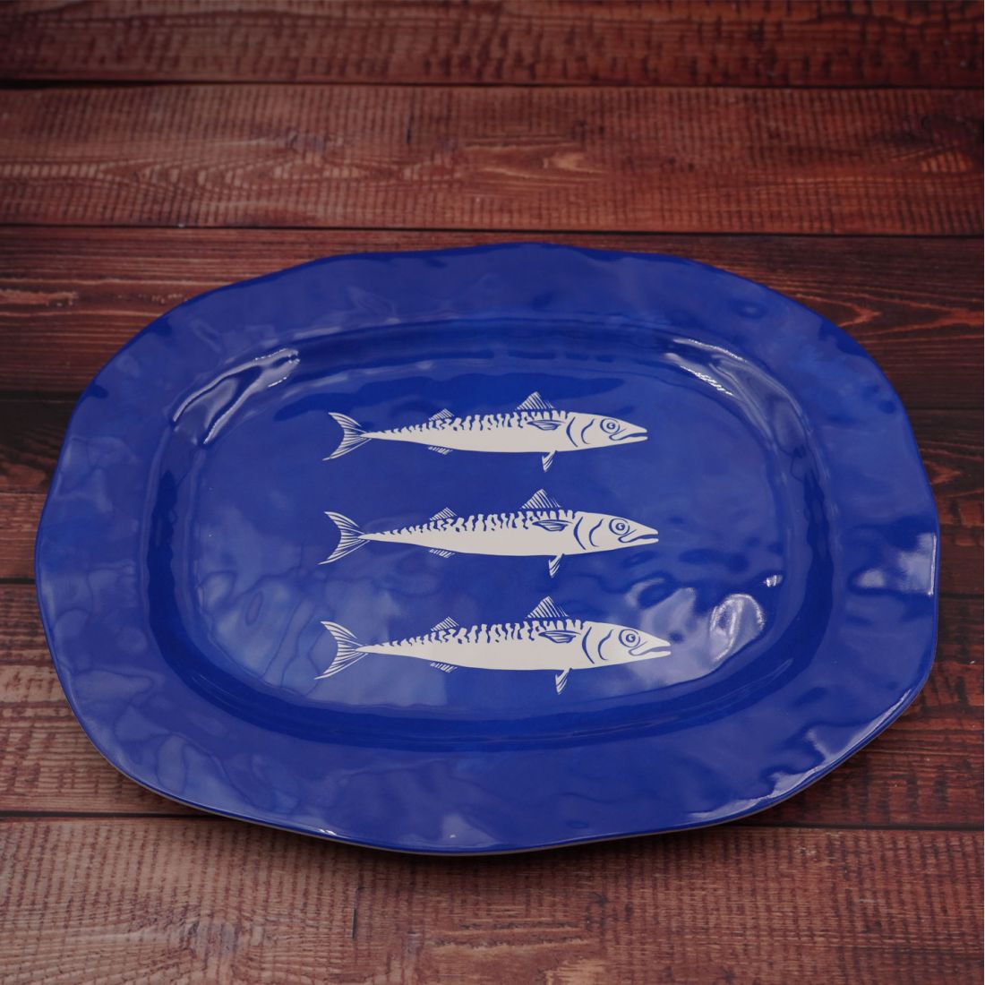 Po-01 Oasis M/M Fish Oval Plate 15.5 Inc.