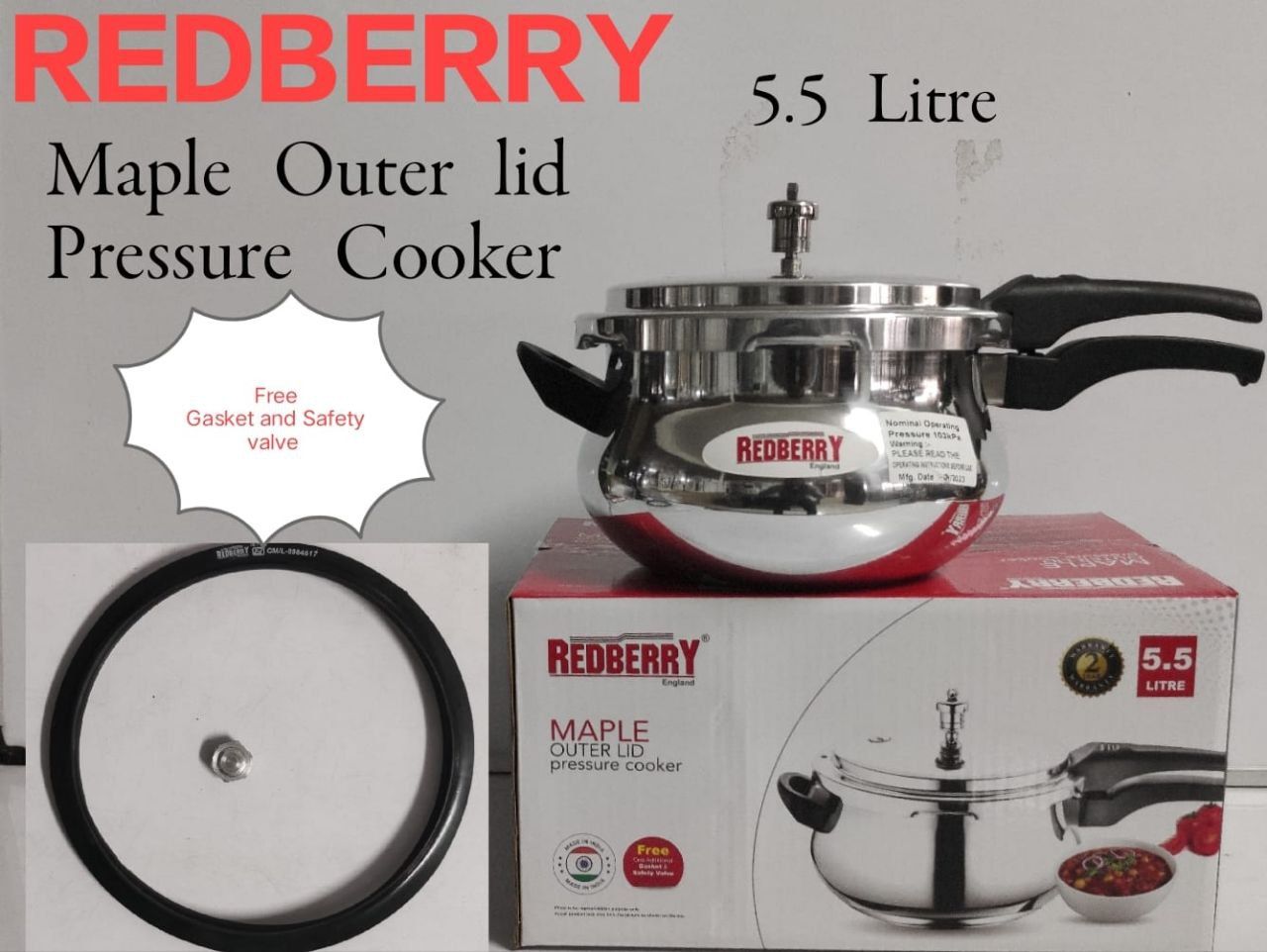 Redberry Maple Alu P/Cooker 3.5Ltr