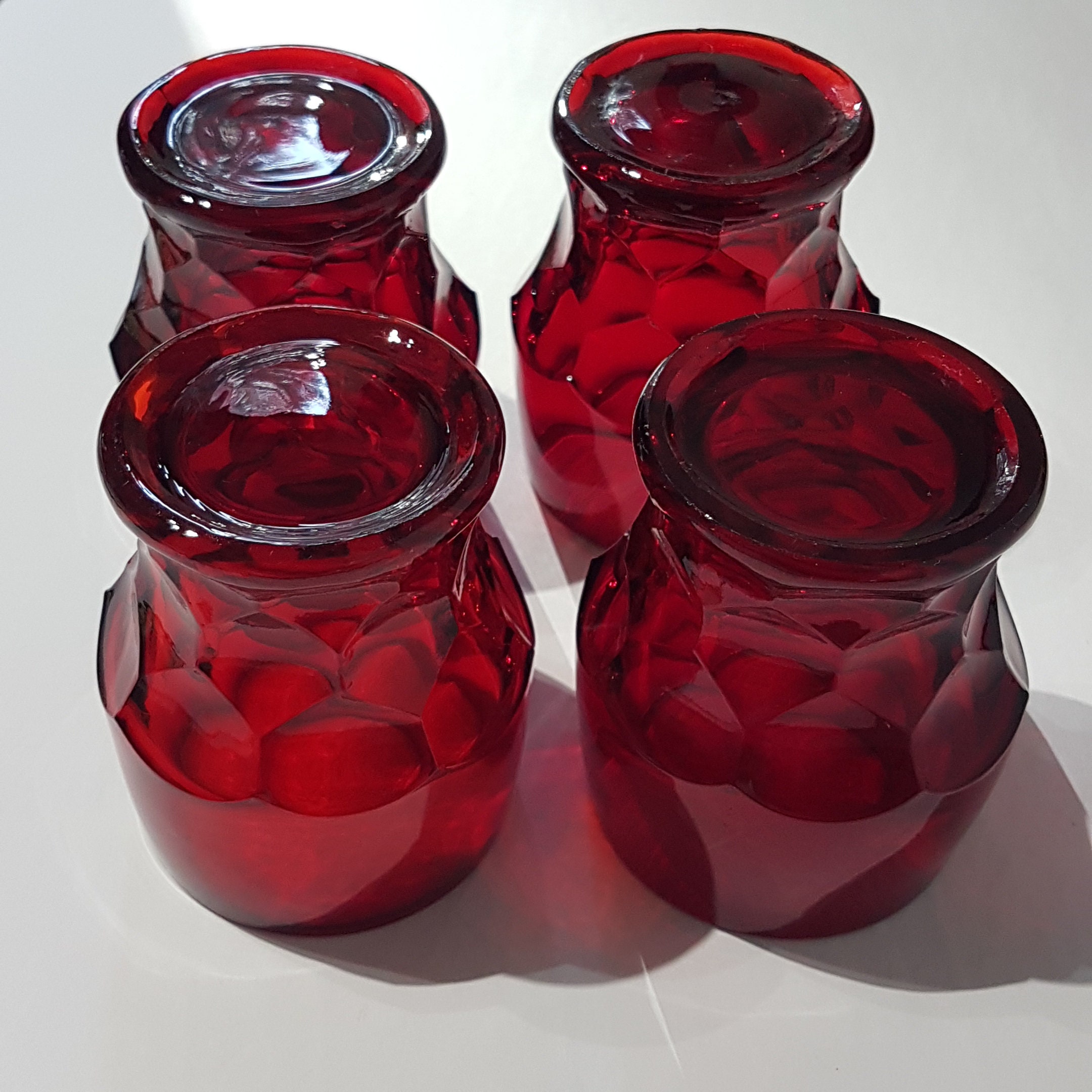 Red Berry Plain Glass No.2012/Th6 Pcs