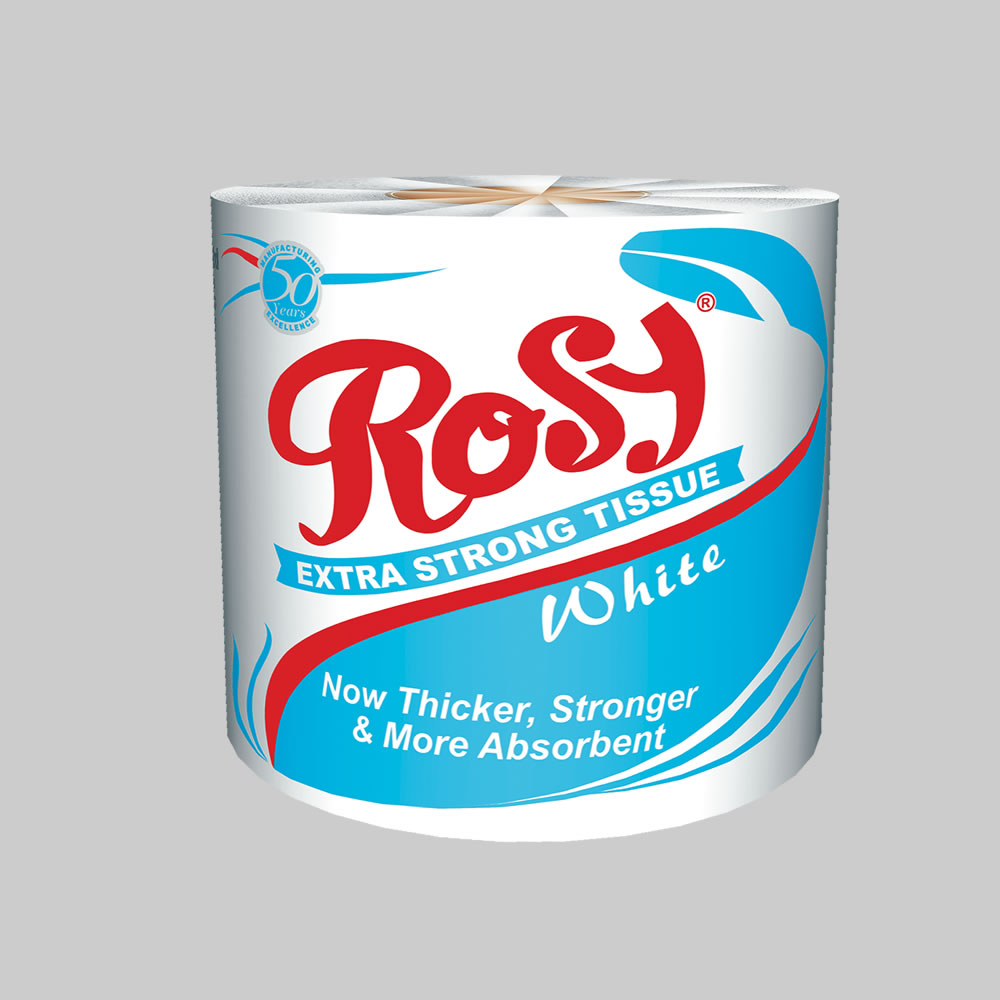 Rosy White Toilet Tissue Single Roll