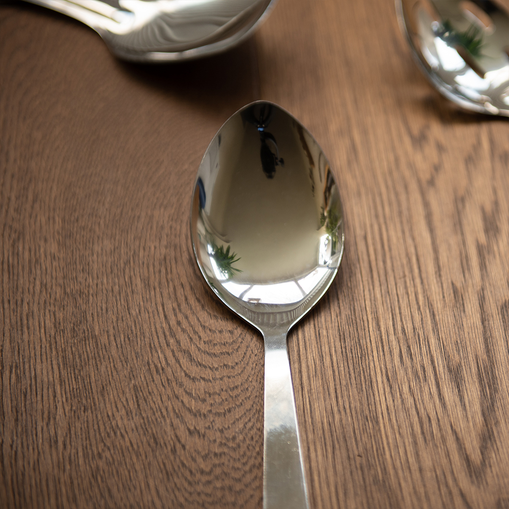 R/B Steel Long Serving Spoon Oval