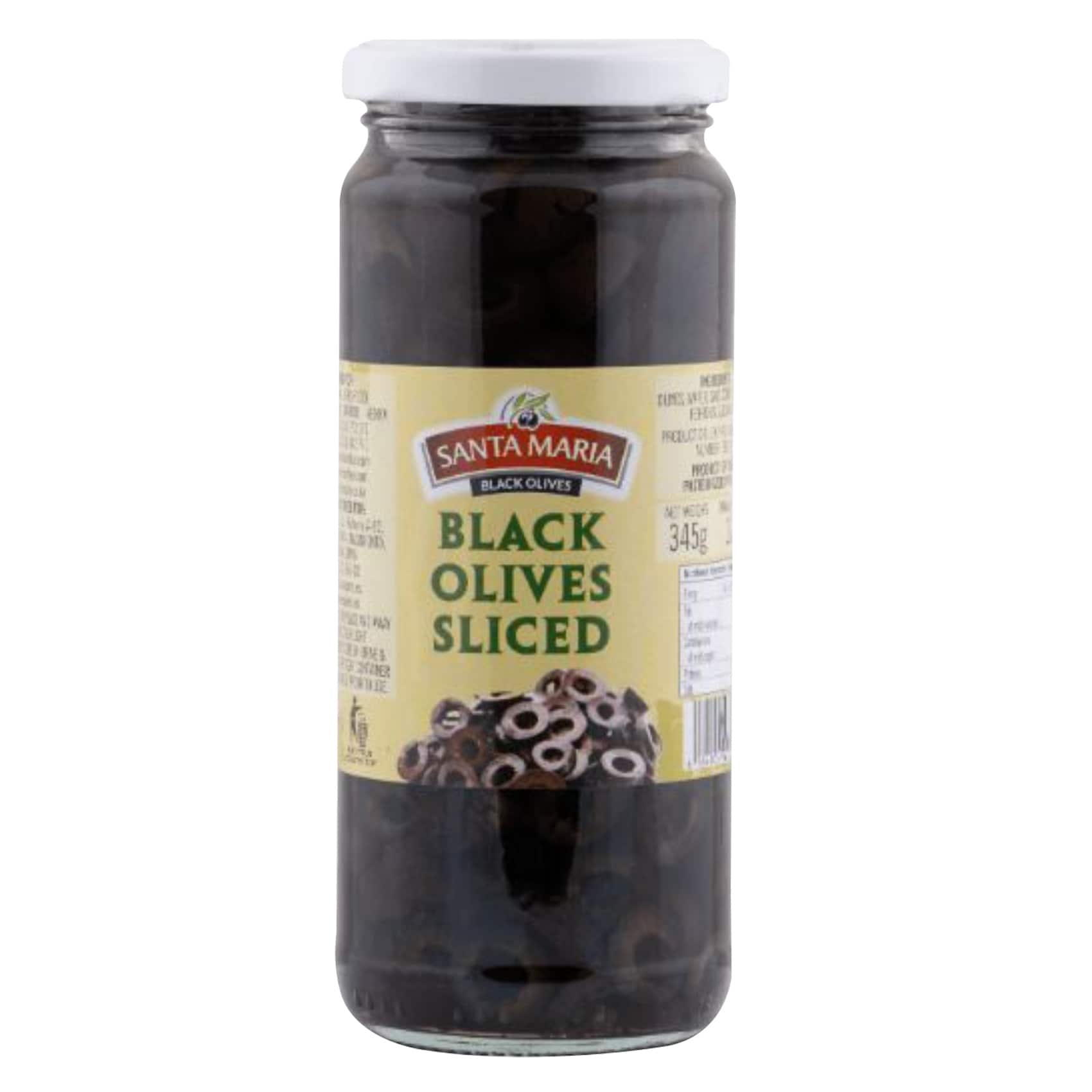 Santa Maria Sliced Black/Green Olives 345G