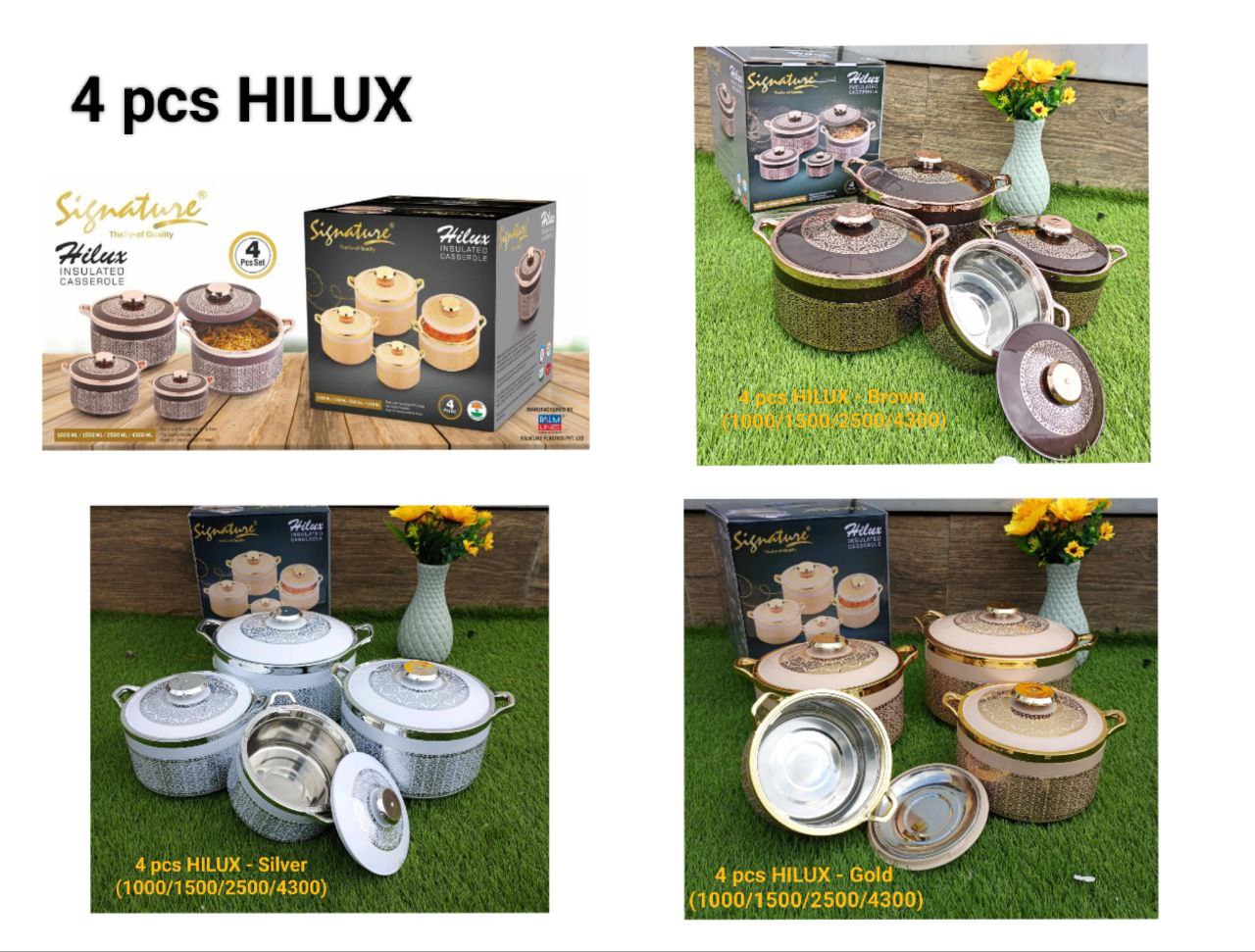 Signature Hilux Hot Pot 4Pcs 1/15/25/4300Ml