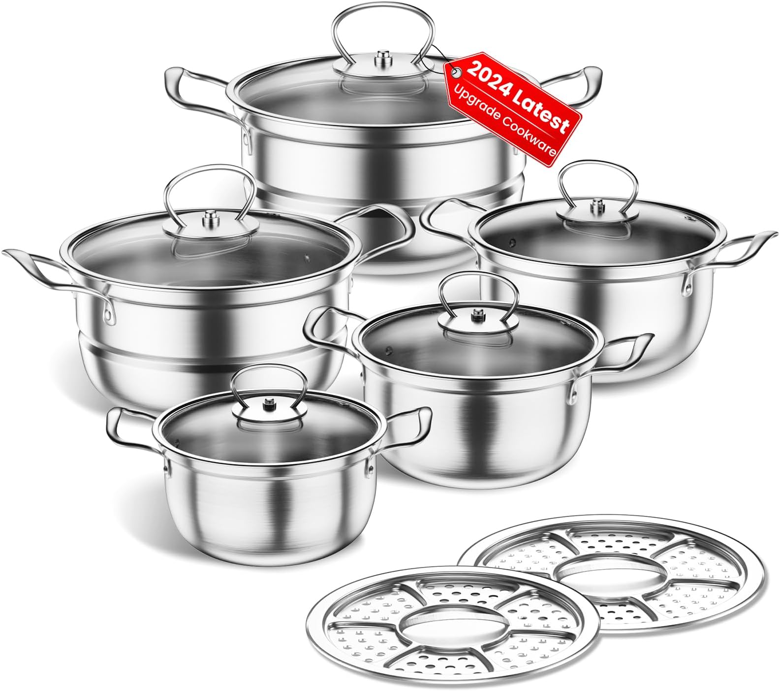 Sig Steel Induction Cookware Set 12Pcs Rt-12