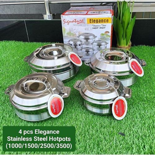 Signature Flora Steel Hot Pot 4Pcs 1/1.5/2.5//3.5