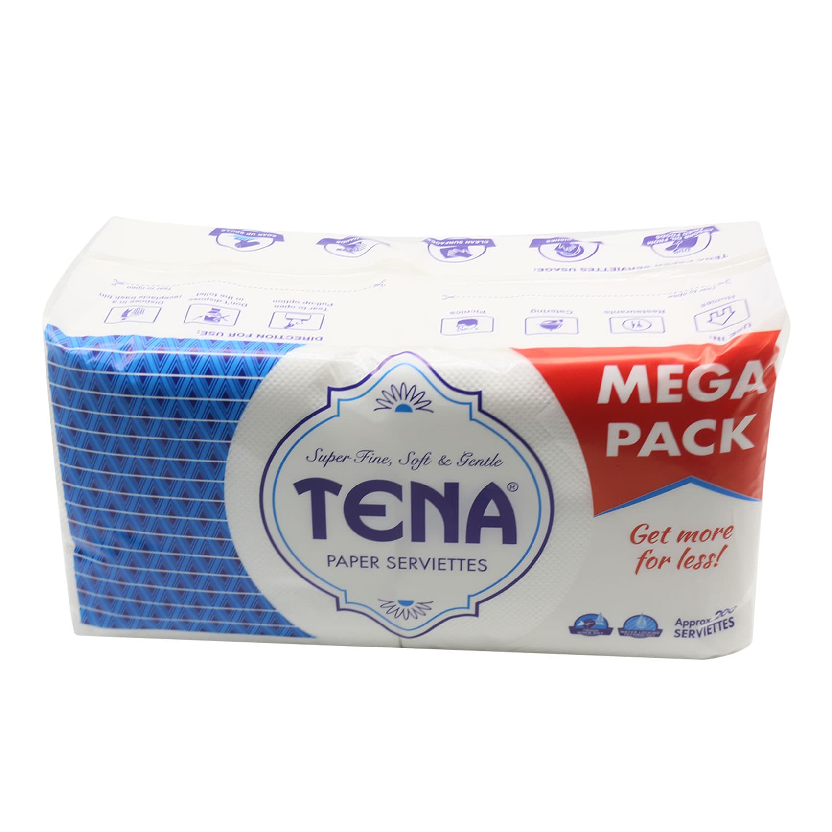 Tena White Saviette