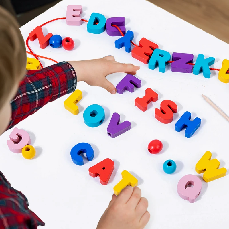 Toy Letter Threaded Building Block