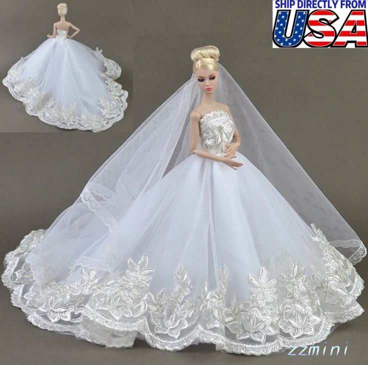 Toy Lovely Doll White Wedding Dress