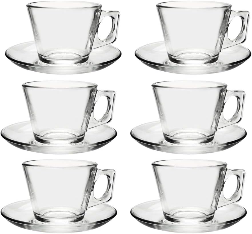 Vela Glass+Saucer 6 Set