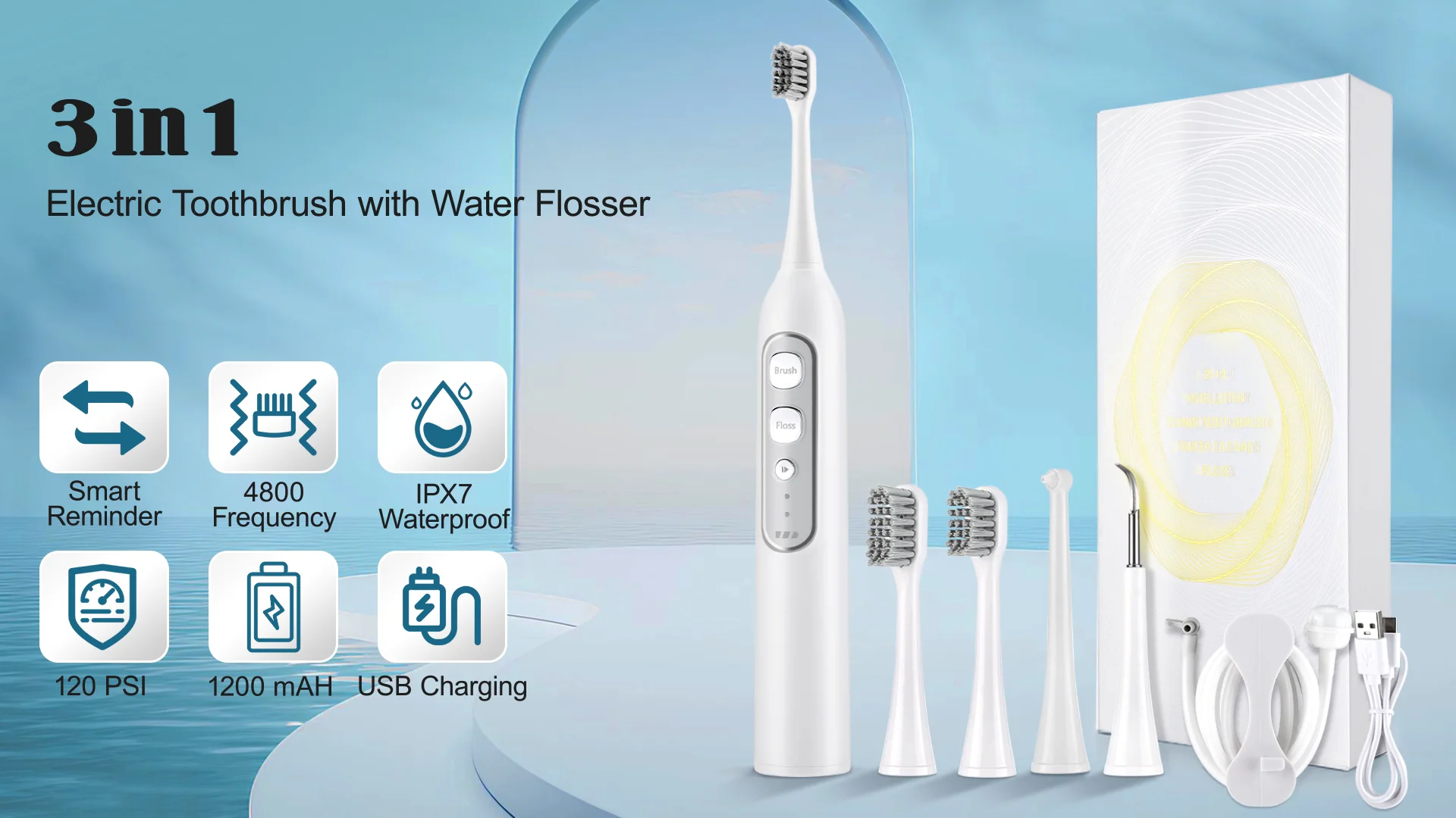 Wash-Q Toothbrush 3In1