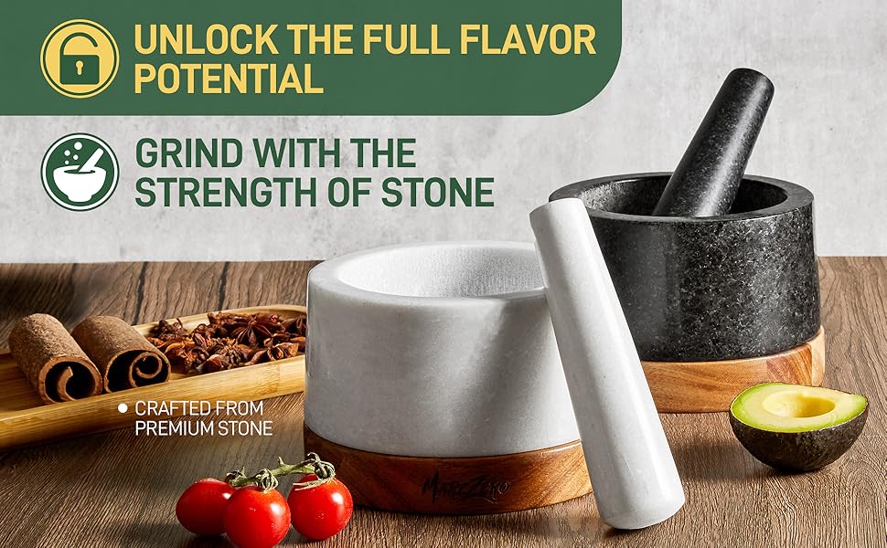 Wooden Mortar / Pestle Set Big