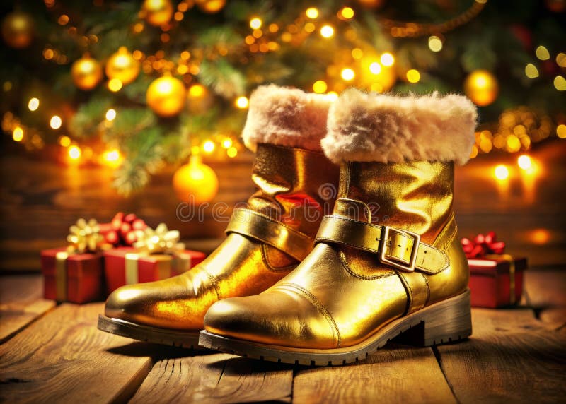 Xmas Golden Boots